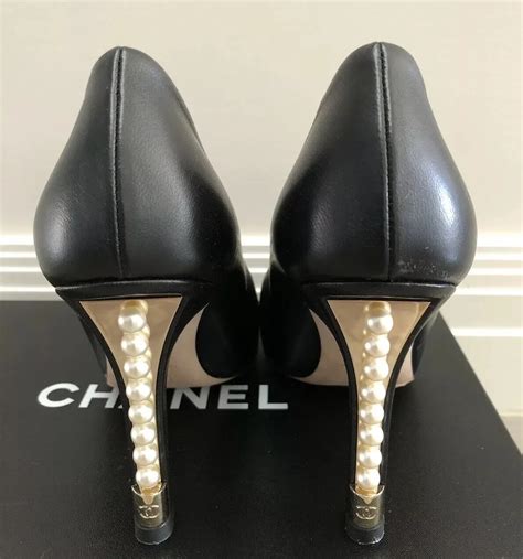 chanel pearl mule|chanel mules pearl heel.